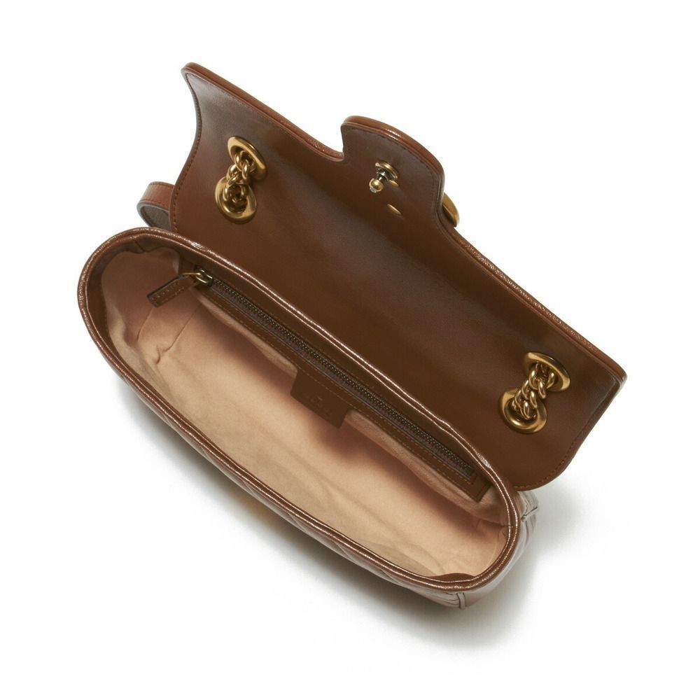 Gucci Crossbody Bag Brown GG Marmont - Picture 5 of 9